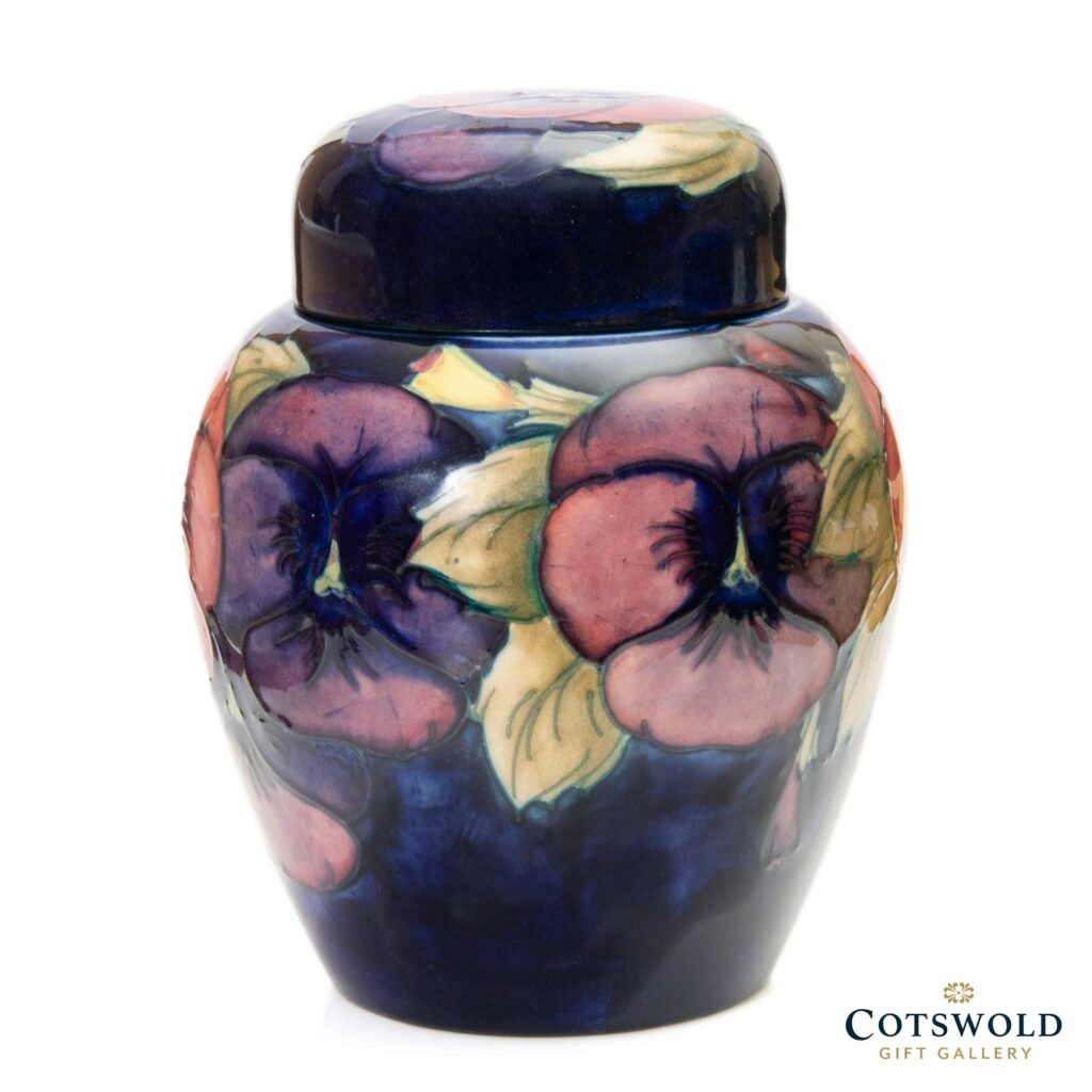 Vintage William Moorcroft Pansy Ginger Jar 3 1024x1024