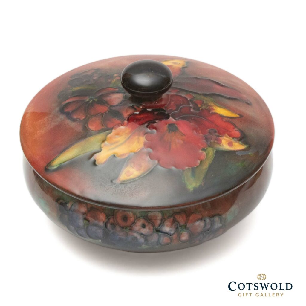 Vintage Moorcroft Pottery Orchid Flambe Powder Bowl 3 1024x1024