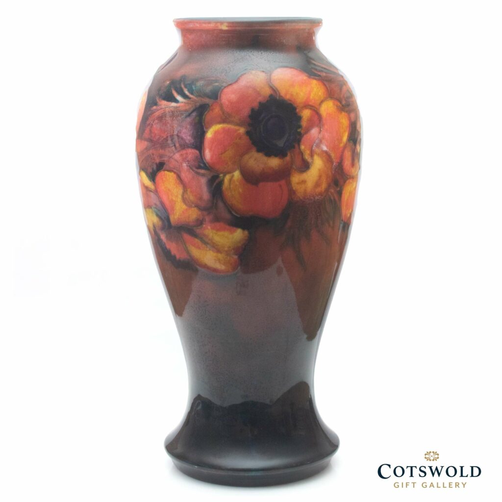 Vintage William Moorcroft Pottery Anemone Flambe 9 Inch Vase 4 1024x1024