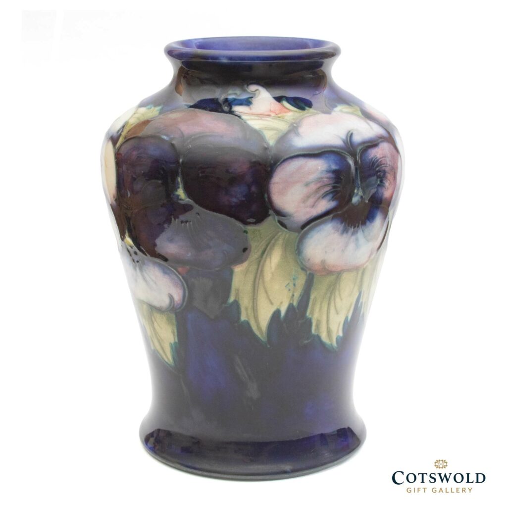 Vintage William Moorcroft Pottery Pansy 5765 Vase 1 1024x1024
