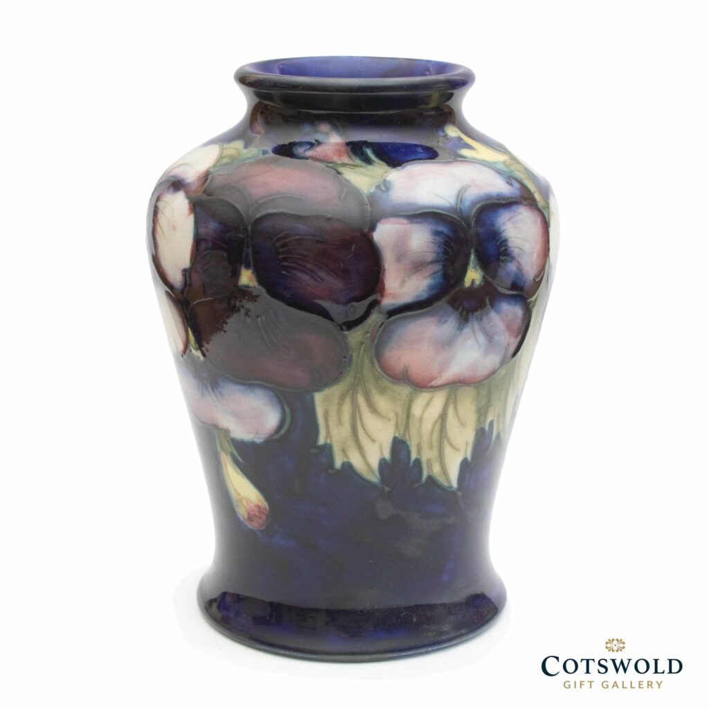 Vintage William Moorcroft Pottery Pansy 5765 Vase 3 1024x1024