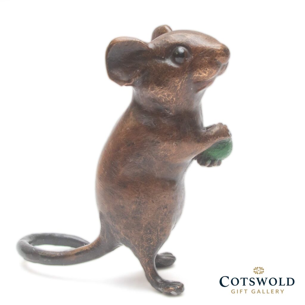 Unique Bronze Mouse With Green Pea 1 1024x1024