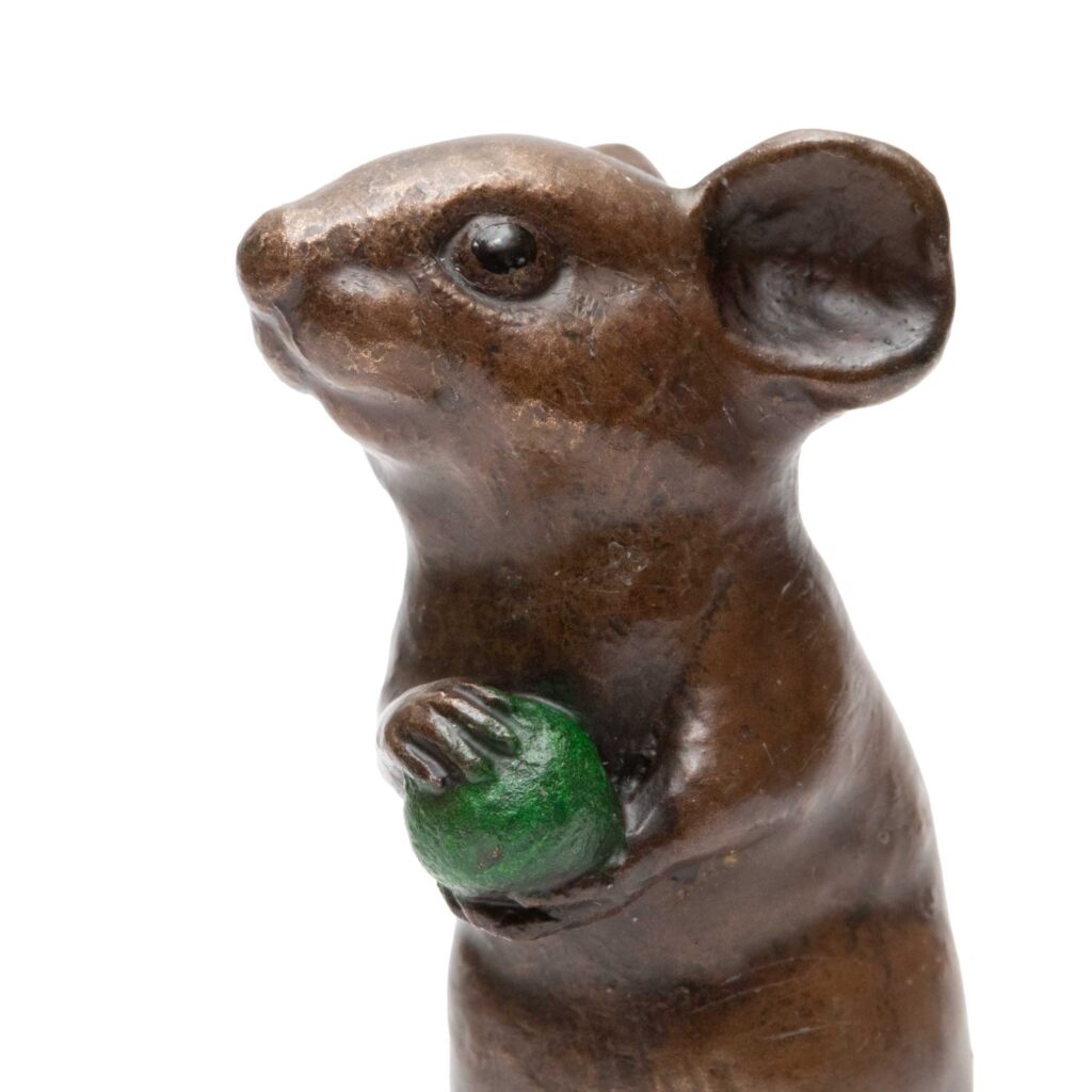 Unique Bronze Mouse With Green Pea 4 1024x1024