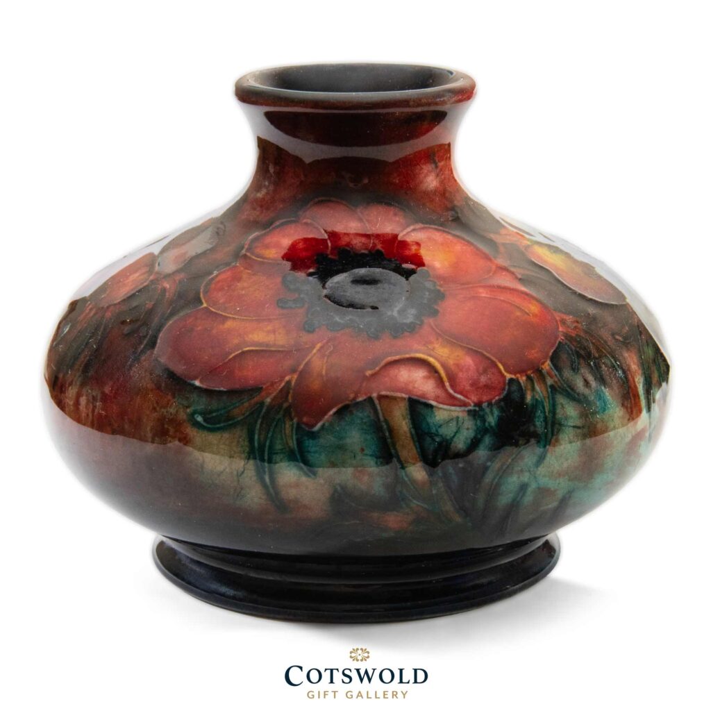 Vintage William Moorcroft Pottery Anemone Flambe Vase 333 25 1 1024x1024