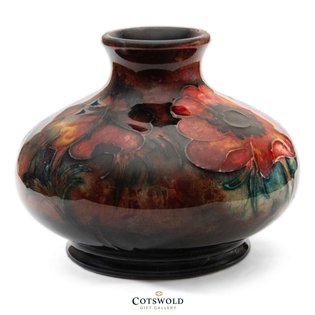 Vintage William Moorcroft Pottery Anemone Flambe Vase 333 25 2 1024x1024