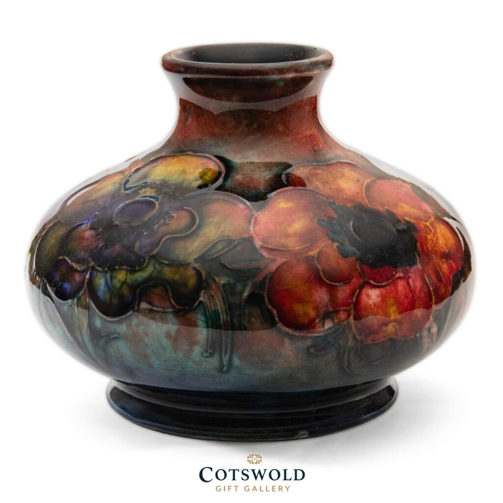 Vintage William Moorcroft Pottery Anemone Flambe Vase 333 25 3 1024x1024