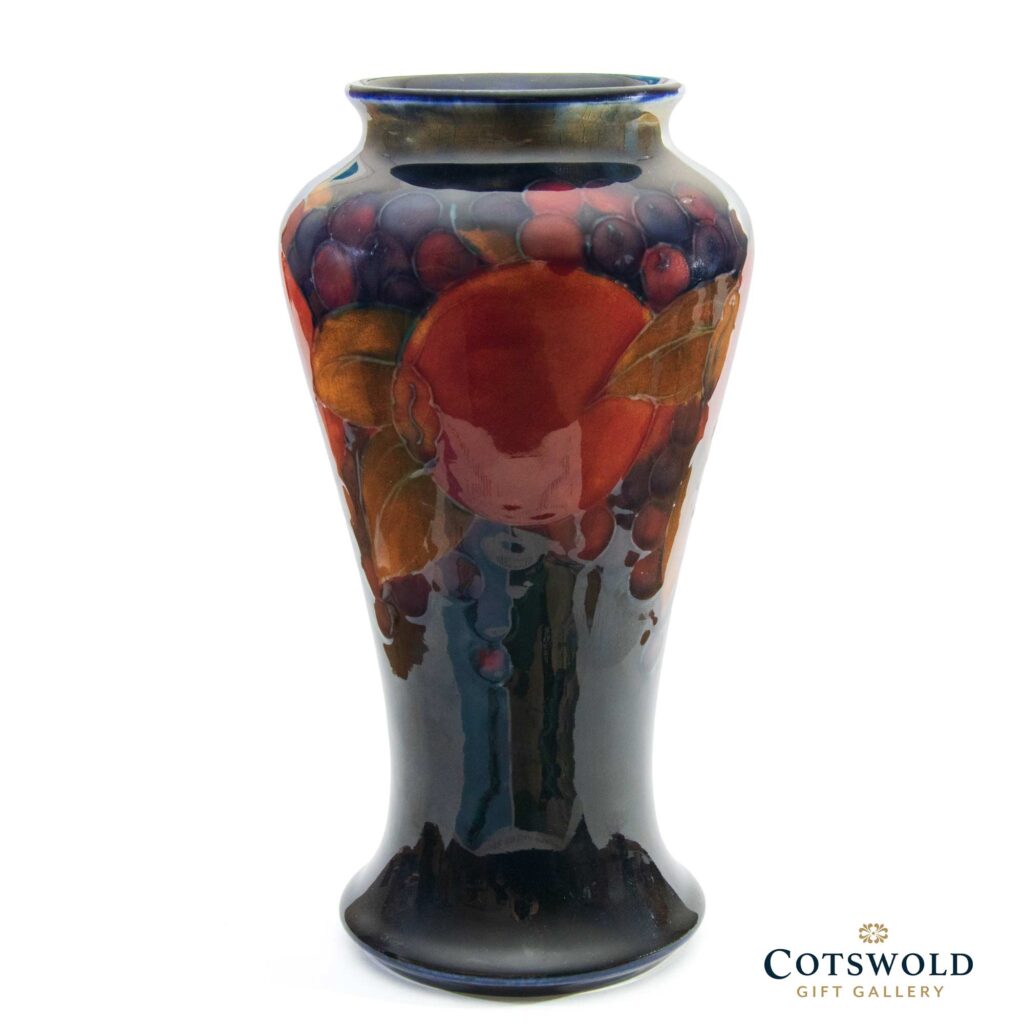 William Moorcroft Pottery Vintage Pomegranate Vase 7.25 3 1024x1024
