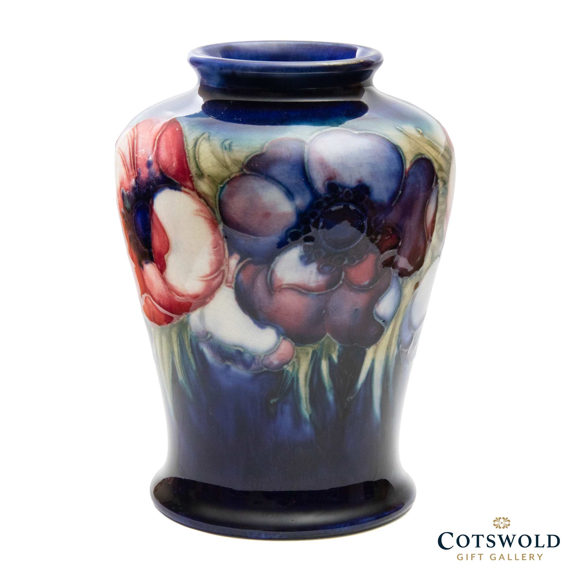 Anemone 5¼-inch vase – Vintage Moorcroft – Cotswold Gift Gallery
